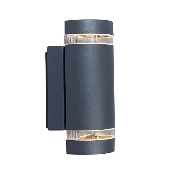 Φωτιστικό Lutec Focus GU10 Επίτοιχο Εξωτερικού Χώρου από Αλουμίνιο Διπλής Δέσμης