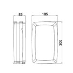 Επίτοιχο Στεγανό Φωτιστικό Lutec Seine Εξωτερικού Χώρου από Χυτό Αλουμίνιο Μοντέρνο