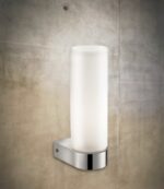 Φωτιστικό Απλίκα Μπάνιου Επίτοιχο Μέταλλο & Opal Γυαλί