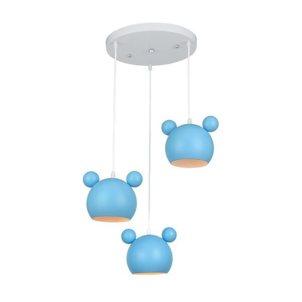 Παιδικό Κρεμαστό Φωτιστικό Με Σχέδιο Mickey Τρίφωτο Γαλάζιο