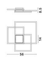 Φωτιστικό οροφής μοντέρνο - led - Bilbao - Nova Luce