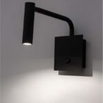 Απλίκα τοίχου - μαύρη μεταλλική μοντέρνα - adjustable - Sicily - Nova Luce