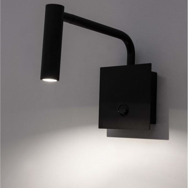 Απλίκα τοίχου - μαύρη μεταλλική μοντέρνα - adjustable - Sicily - Nova Luce