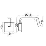 Απλίκα τοίχου - μαύρη μεταλλική μοντέρνα - adjustable - Sicily - Nova Luce