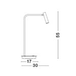 Φωτιστικό επιτραπέζιο led - αλουμίνιο μαύρο - adjustable - Sicily - Nova Luce