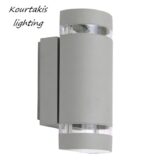 Φωτιστικό Lutec Focus GU10 Επίτοιχο Εξωτερικού Χώρου από Αλουμίνιο Διπλής Δέσμης