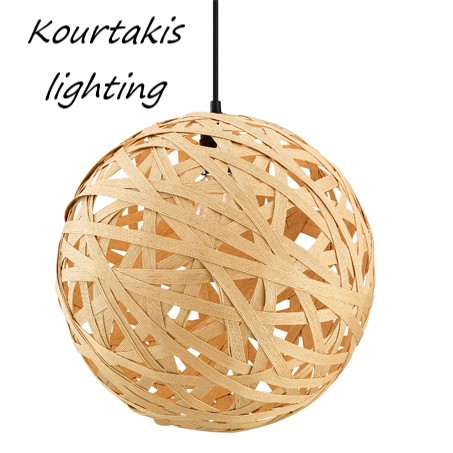 Φωτιστικό κρεμαστό μοντέρνο μονόφωτο hemp_luma