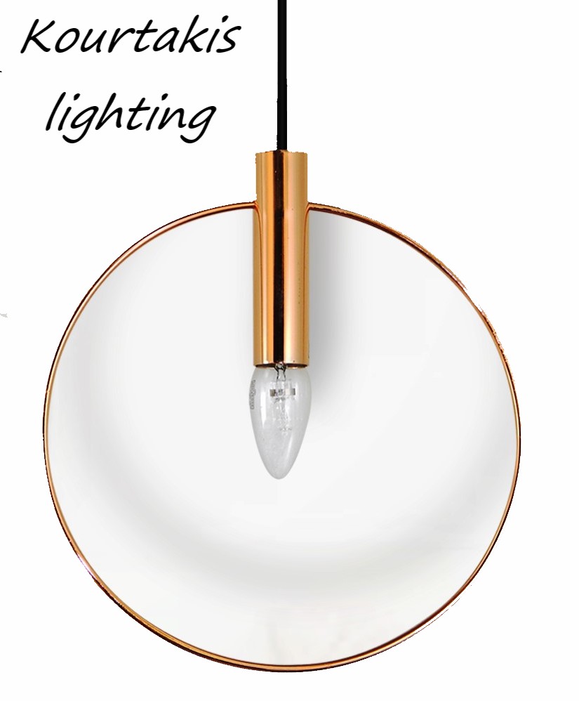 φωτιστικό κρεμαστό μεταλλικό μονόφωτο μοντέρνο luma