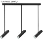 φωτιστικό μεταλλικό κρεμαστό μοντέρνο_τρίφωτη ράγα luma