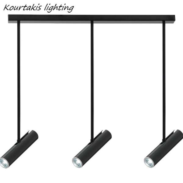 φωτιστικό μεταλλικό κρεμαστό μοντέρνο_τρίφωτη ράγα luma
