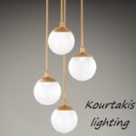 luma φωτιστικό μεταλλικό τετράφωτο οροφής