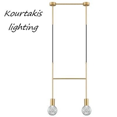 luma φωτιστικό μεταλλικό δίφωτο κρεμαστό