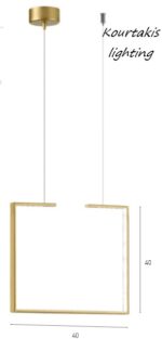 Κρεμαστό γραμμικό φωτιστικό led μεταλλικό_τετράγωνο σχήμα_Luma