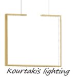 Κρεμαστό γραμμικό φωτιστικό led μεταλλικό_τετράγωνο σχήμα_Luma