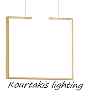 Κρεμαστό γραμμικό φωτιστικό led μεταλλικό_τετράγωνο σχήμα_Luma