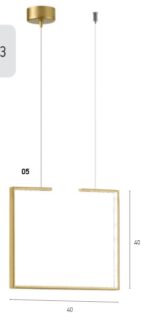 Κρεμαστό γραμμικό φωτιστικό led μεταλλικό_τετράγωνο σχήμα_Luma