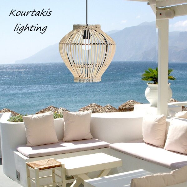 φωτιστικό από ραττάν_κρεμαστό μονόφωτο_luma