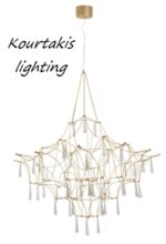 φωτιστικό led κρεμαστό-μέταλλο και γυαλί - goro - Nova Luce