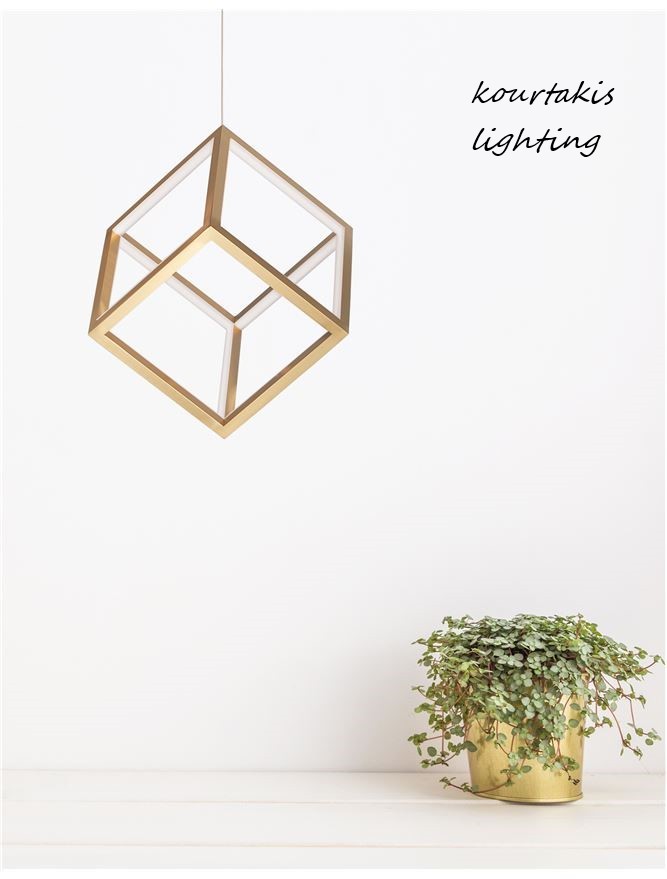 Κρεμαστό φωτιστικό οροφής - Χρυσό - GABBIA - Nova Luce