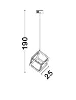 Κρεμαστό φωτιστικό οροφής - Μαύρο - GABBIA - Nova Luce