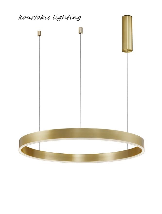 Κρεμαστό φωτιστικό D:80 - Χρυσό - MOTIF - Nova Luce