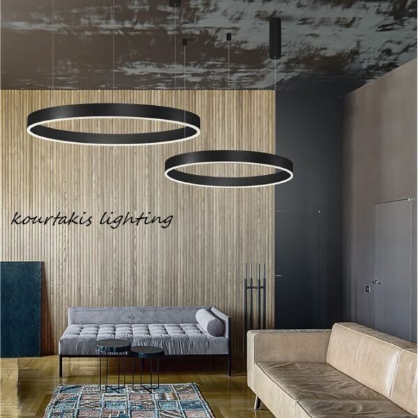 Κρεμαστό φωτιστικό D:100 - Μαύρο - MOTIF - Nova Luce