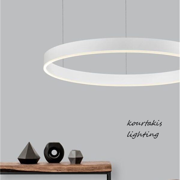 Κρεμαστό φωτιστικό D:80 - Άσπρο - MOTIF - Nova Luce