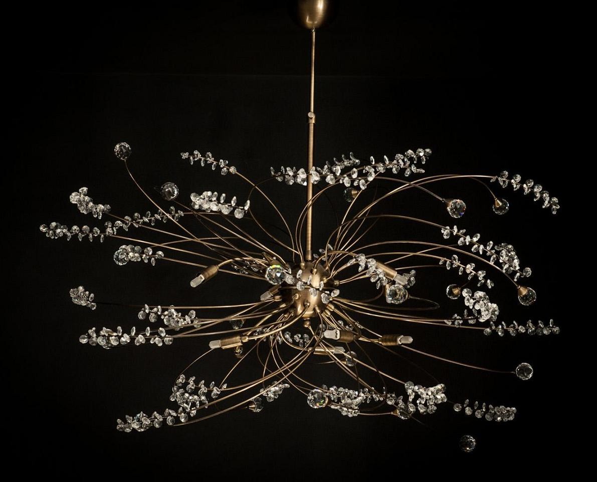 Φωτιστικό Κρεμαστό Με Κρύσταλλα