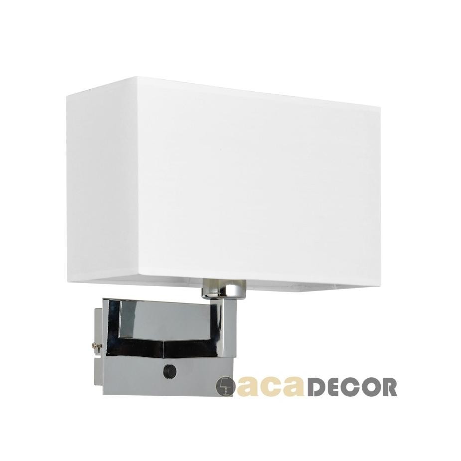 Απλίκα Τοίχου Μεταλλική Με Υφασμάτινο Αμπαζούρ