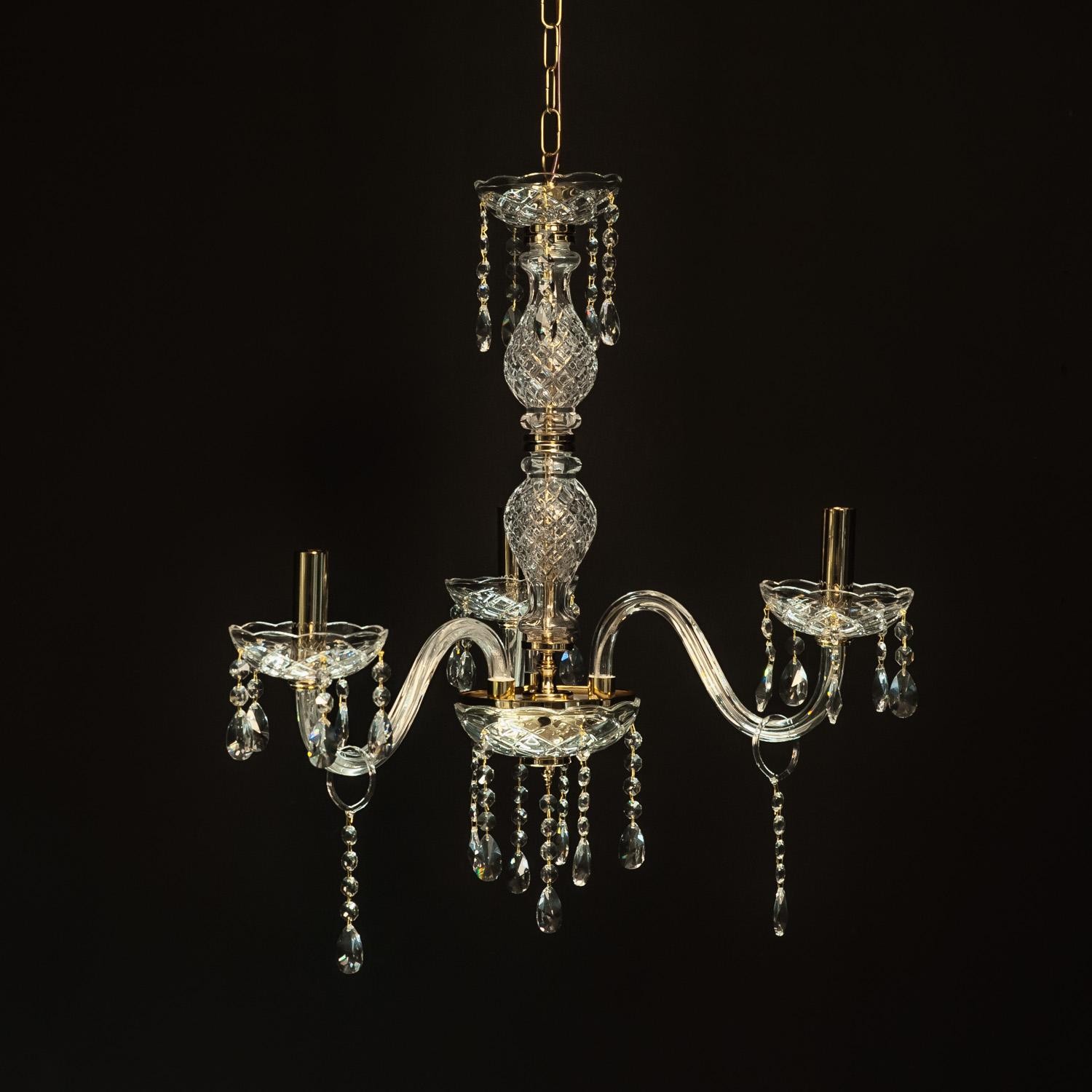 Πολυέλαιος Κρυστάλλινος Τρίφωτος