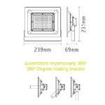 Led Προβολέας Αλουμινίου 30Watt SMD Slim 230AC Εξωτερικού Χώρου - Image 2