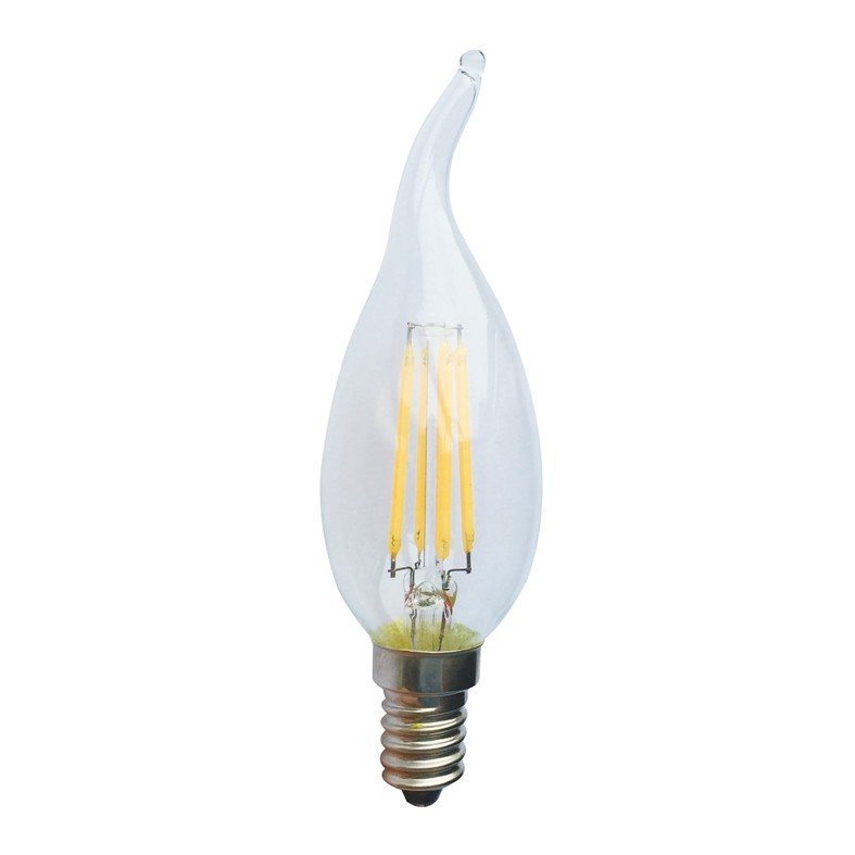 Led Λάμπα Ε14 4Watt Decor Tip 390Lumen Θερμό Λευκό 2700K