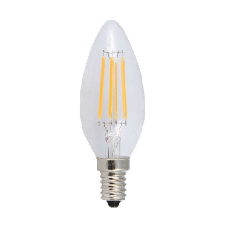 Led Λάμπα Ε14 4Watt Decor 410Lumen Φυσικό Λευκό 4000Κ Ντιμαριζόμενη