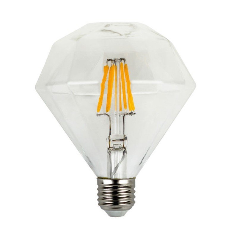 Led Λάμπα Ε27 6Watt Decorative 590Lumen Θερμό Λευκό 2700Κ Ντιμαριζόμενη