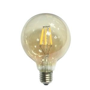 Led Λάμπα Ε27 6Watt Amber Globe 680Lumen Θερμό Λευκό 2700Κ Ντιμαριζόμενη