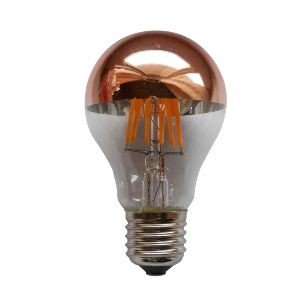 Led Λάμπα Ε27 6Watt Half Rose Gold Vintage 680Lumen Θερμό Λευκό 2700Κ Ντιμαριζόμενη