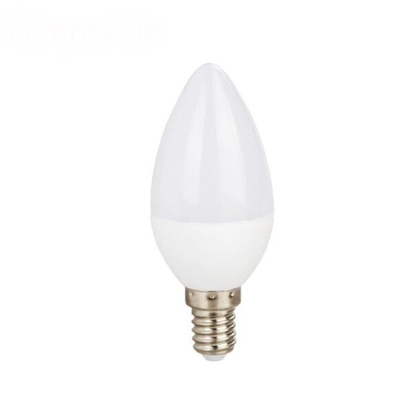 Led Λάμπα Ε14 5.5Watt Κεράκι Candle 410Lumen Φυσικό Λευκό 4000Κ Ντιμαριζόμενη