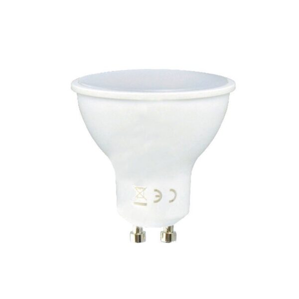 Led Λάμπα GU10 7Watt Ευρείας Δέσμης SMD 555Lumen Ψυχρό Λευκό 6000Κ