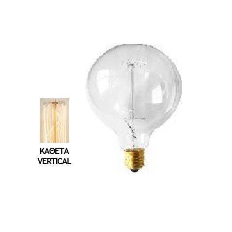Λάμπα Edison E27 40Watt Filament Γλομπέ Globe Θερμό Λευκό 2200Κ