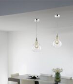 Φωτιστικό Κρεμαστό Μέταλλο & Γυαλί Filo