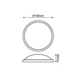 Led Πλαφονιέρα 15Watt 230V Εξωτερικού Χώρου