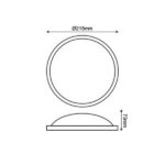 Led Πλαφονιέρα 20Watt 230V Εξωτερικού Χώρου