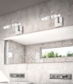 Φωτιστικό Απλίκα Μπάνιου Μέταλλο & Γυαλί