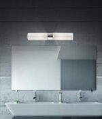 Φωτιστικό Απλίκα Μπάνιου Επίτοιχο Μέταλλο & Opal Γυαλί