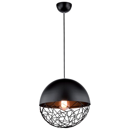 Φωτιστικό Κρεμαστό Μεταλλικό Μαύρο