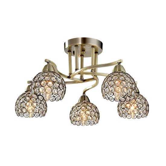 Φωτιστικό Οροφής Μέταλλο & Κρύσταλλο