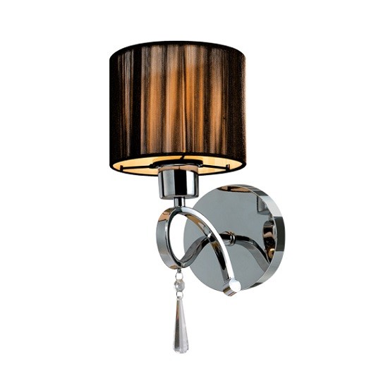 Απλίκα Επίτοιχη Μέταλλο, Κρύσταλλο & Ύφασμα