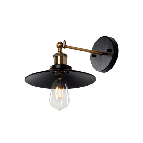 Απλίκα Τοίχου Μεταλλική Μαύρη