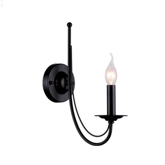 Απλίκα Τοίχου Μεταλλική Κλασσική Μαύρη