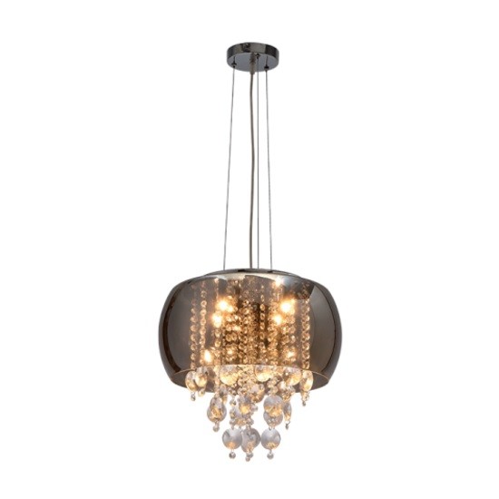 Φωτιστικό Κρεμαστό Γυάλινο με Κρύσταλλα